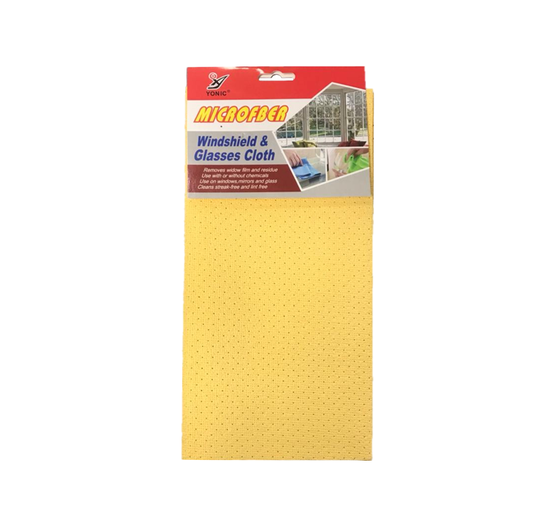 Yellow Microfibre Windshield and Glasses Cleaning Cloth 30 x 30 cm 7467 A (Parcel Rate)