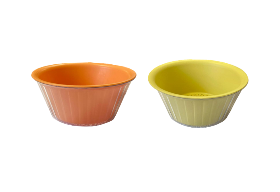 Plastic Round Fruit Washing Basin Bowl with Strainer 16 x 16 x 7cm Assorted Colours 7917 (Parcel Rate)