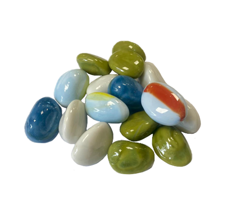 Bag of Mixed Aquarium Fish Tank Polished Stones Rocks Assorted Colours and Sizes 7928  (Parcel Rate)