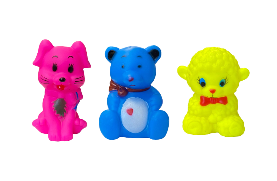 Pet Dog Toy Squeaky Animal 7.5 - 9.5cm Assorted Colours and Designs 7939 (Parcel Rate)