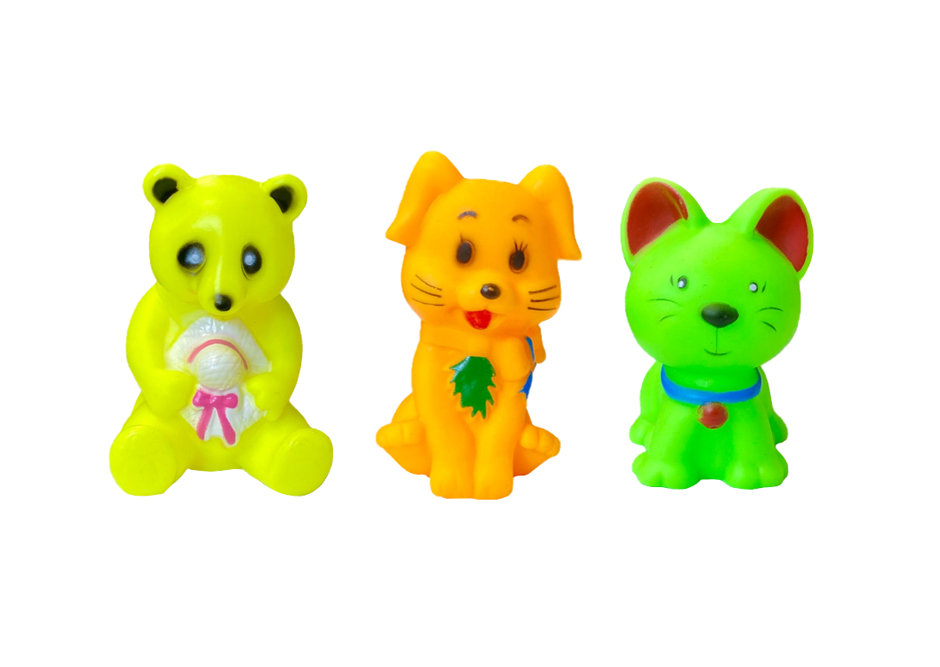 Pet Dog Toy Squeaky Animal 7.5 - 9.5cm Assorted Colours and Designs 7939 (Parcel Rate)