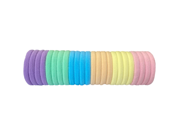 Mini Box of 3 Assorted Flower / Rabbit Hair Accessories Clips and Elastic Bands 1.5 - 2 cm Assorted Colours 7335 (Parcel Rate) (Copy)