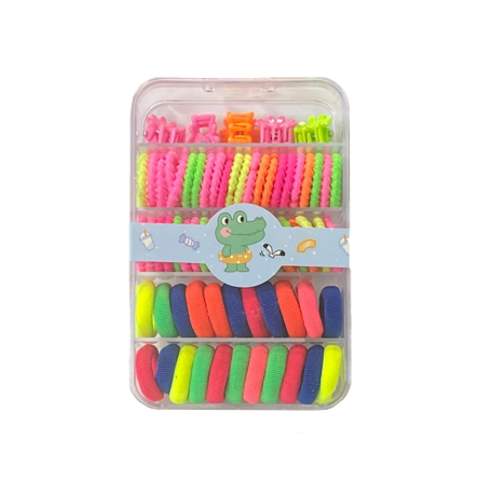 Assorted Flower / Rabbit Hair Accessories Clips and Elastic Bands 1.5 - 2 cm Assorted Colours 7944 (Parcel Rate)