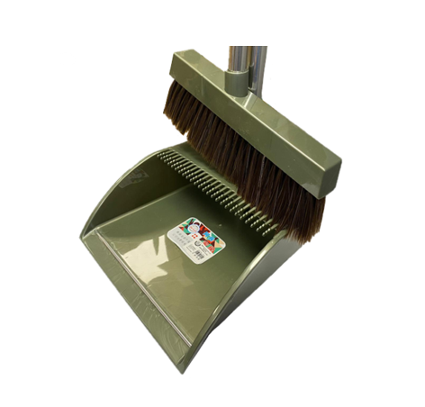 Large and Extra Wide Plastic / Metal Long Handle Dustpan and Brush Set 85 / 96cm Assorted Colours 7972 (Big Parcel Rate)