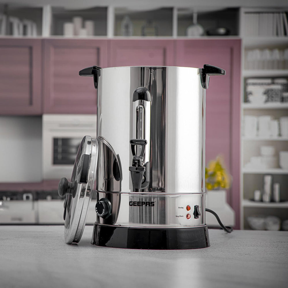 Stainless Steel Catering Size Electric Water Boiler with Adjustable Thermostat 6.8L GK6154 (Big Parcel Rate)