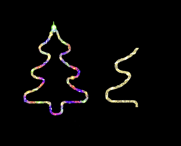 Christmas Hanging Plastic Light Up Indoor Window Decoration Christmas Tree Design 42cm Assorted Light Colours 8082 (Parcel Rate)