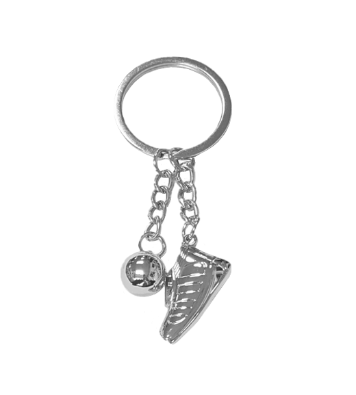 Metal Football and Shoe Keychain Keyring 9.4cm 8099 (Large Letter Rate)