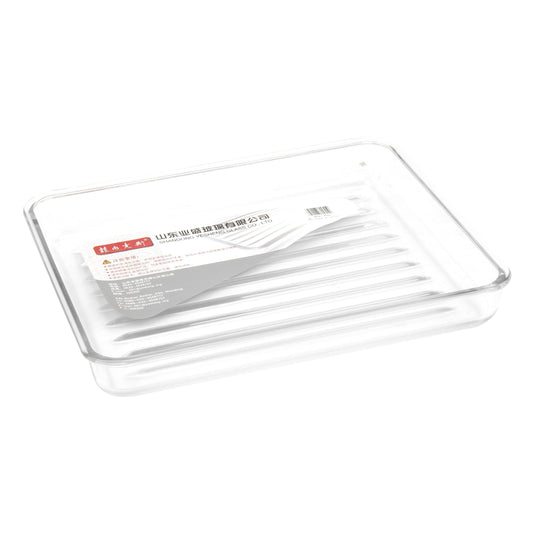 Durane Tempered Glass Ribbed Oven Roasting Tray 3L / 34.5 x 28.5 x 4.5cm 8969 (Parcel Plus Rate)