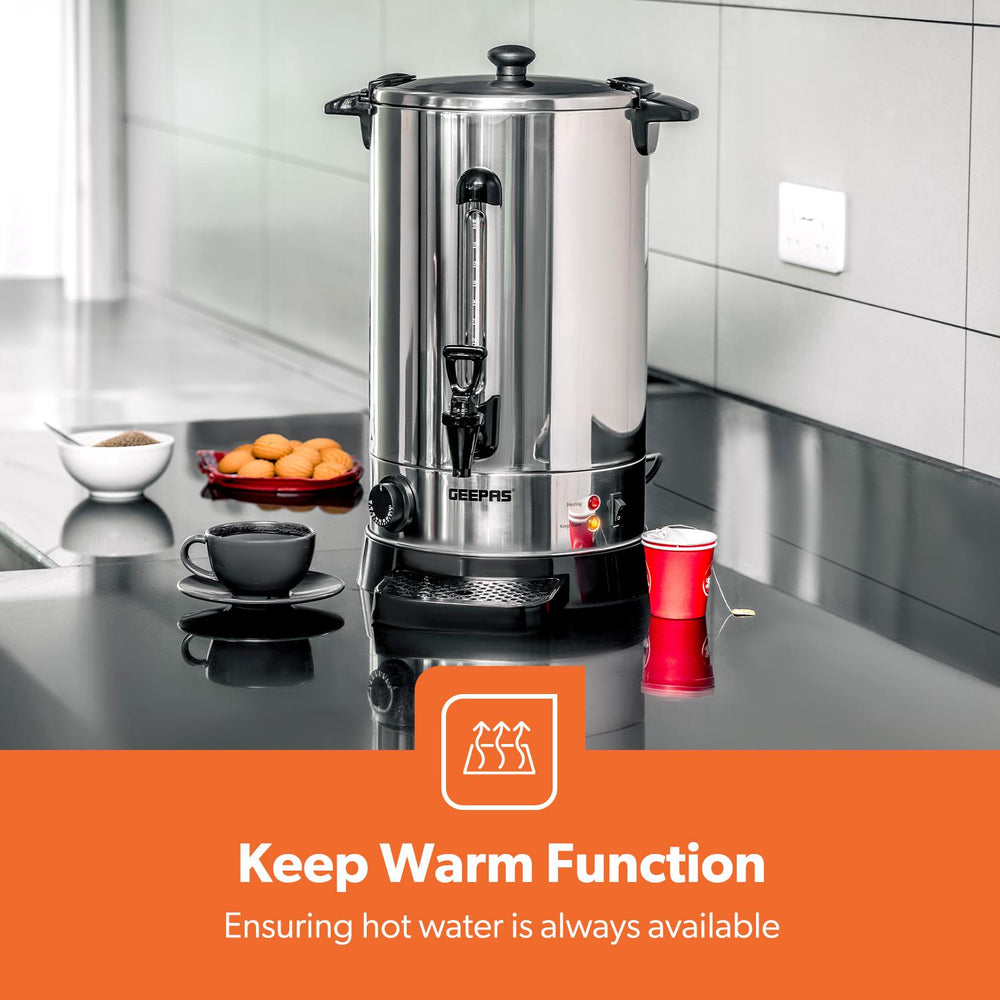 Stainless Steel Catering Size Electric Water Boiler with Adjustable Thermostat 20L GK38048 (Big Parcel Rate)