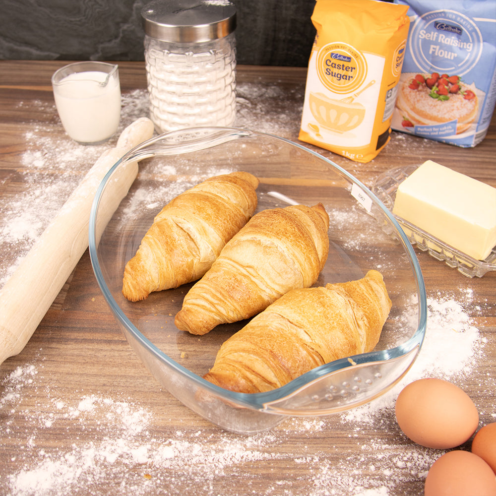 Durane Oval Tempered Glass Oven Casserole Baking Dish 32 x 26 x 6.5cm 8968 (Parcel Plus Rate)