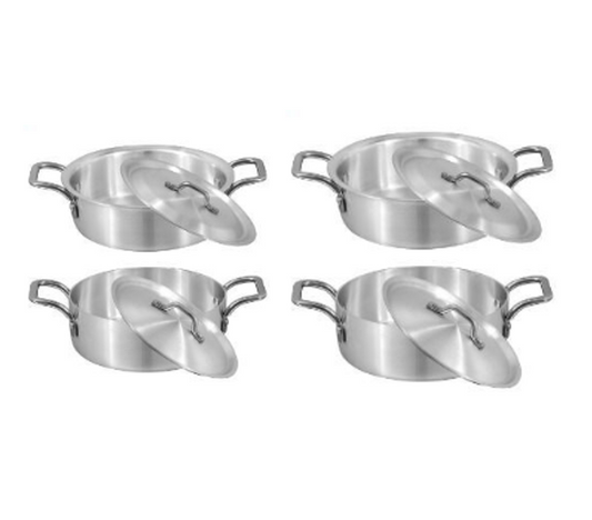 Aluminium Fish Cooking Pot Set XL Set of 4 Size 11-14 CPL2