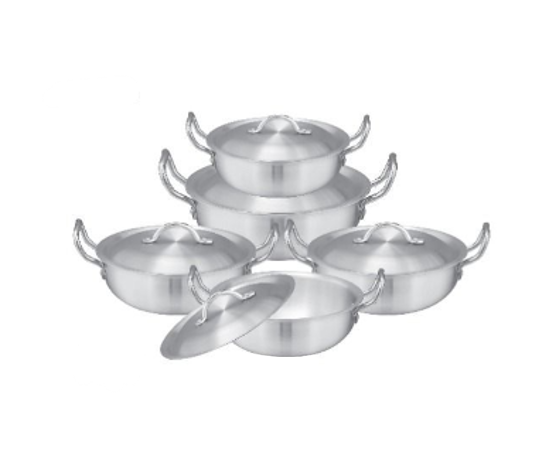 CUTE Metal Wire Handle Karahi Wok Pan Set of 5 Assorted Sizes 1 - 5 CUTEK5 (Big Parcel Rate)