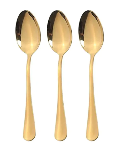 Gold Coloured Metal Spoons 20cm Pack of 3 7028 A (Parcel Rate)