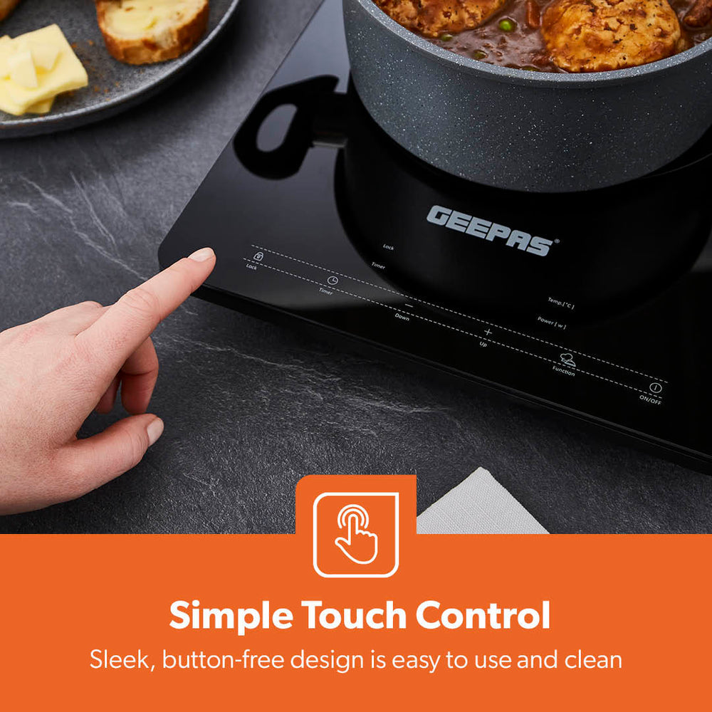 Glass Electric Digital Portable Induction Cooker Hot Plate Hob Single 2000W GIC33020UK (Parcel Rate)