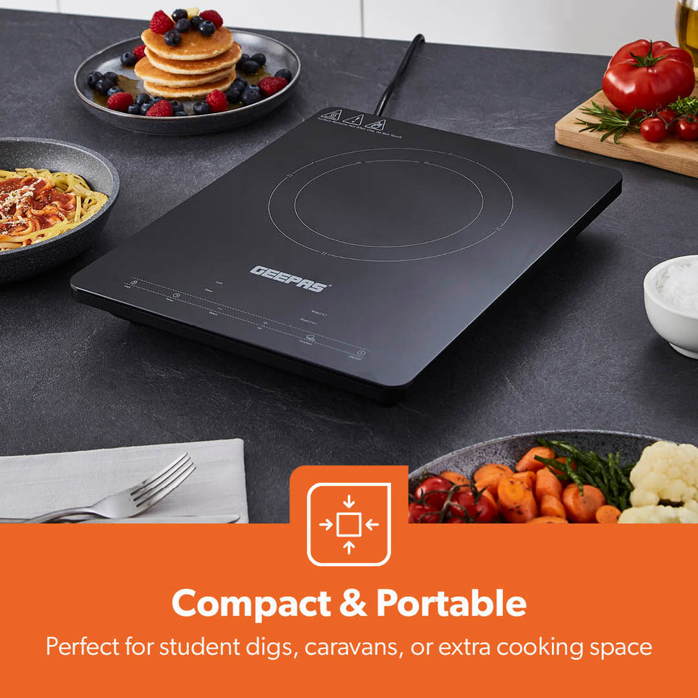 Glass Electric Digital Portable Induction Cooker Hot Plate Hob Single 2000W GIC33020UK (Parcel Rate)
