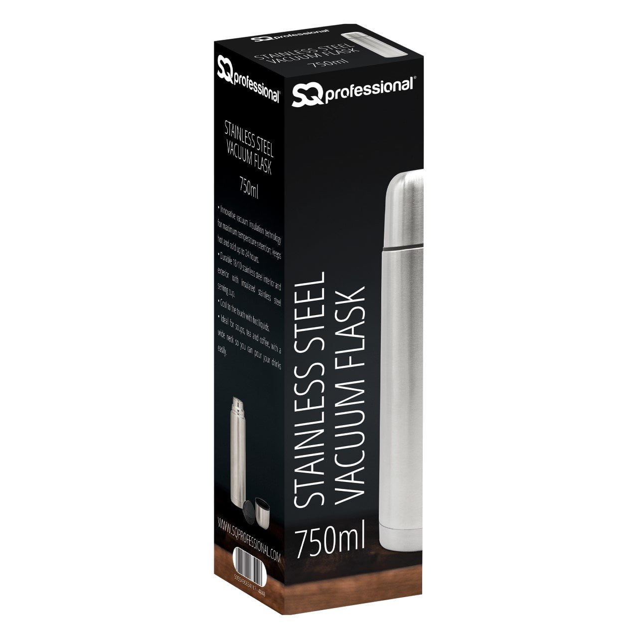 SQ Professional Stainless Steel Vacuum Thermos Flask 750ml 4848  (Parcel Rate)