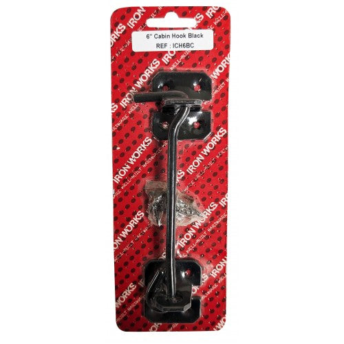 6'' Carded Cabin Hooks Black 0934 (Large Letter Rate)