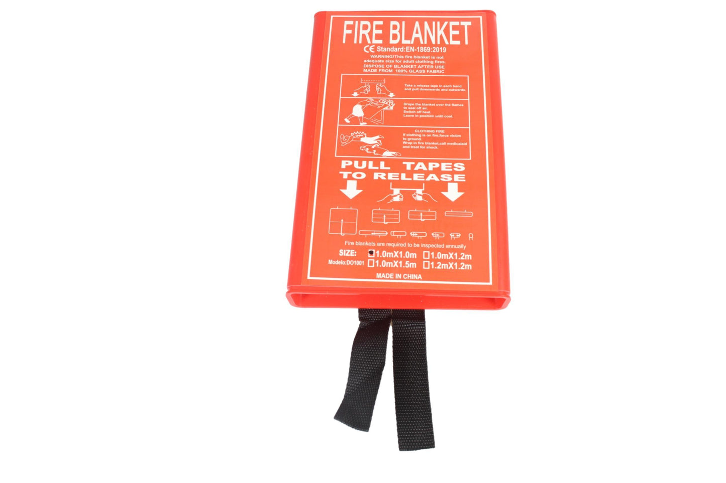 Infapower Emergency Fire Blanket Cloth 1 x 1m 100% Glass Fibre X102 (Parcel Rate)