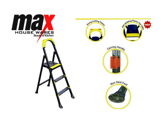 2+1 Step Ladder Heavy Duty Assorted Colours MX3122 / MX3102 L3  (Big Parcel Rate)