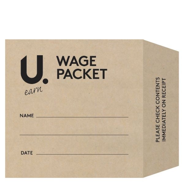 Wage Packet Salary Cash Envelopes Brown Envelopes 70 Pack P2224 (Large Letter Rate)