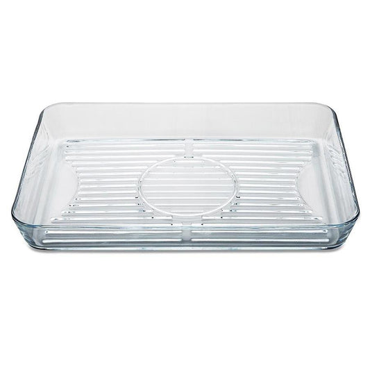 Glass Rectangle Oven Dish with Grill Lines 39 x 27 cm 95117 (Parcel Plus Rate)