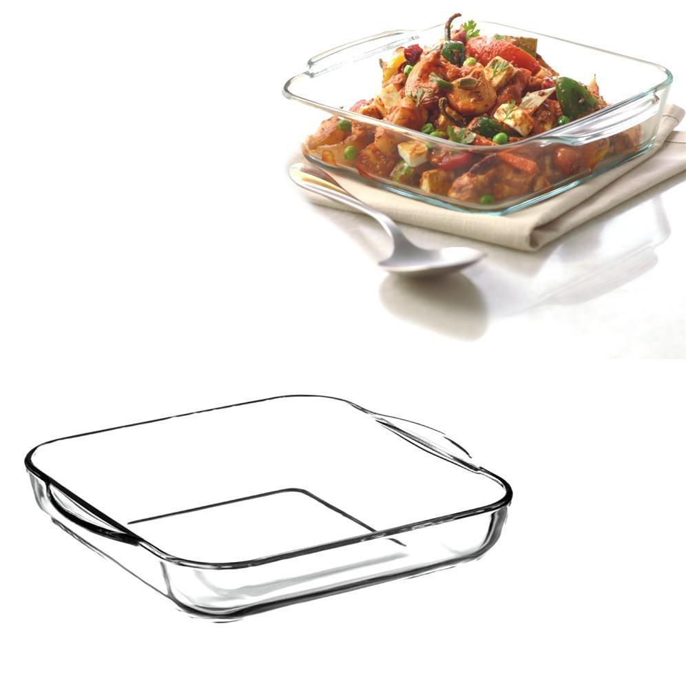 PB Borcam Glass Square Roaster Oven Dish 1.95 Litre 59034 (Parcel Plus Rate)