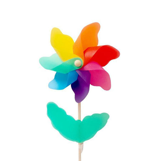 Pinwheel on Wooden Stick Garden Decoration 35.5cm 5086 (Parcel Rate)