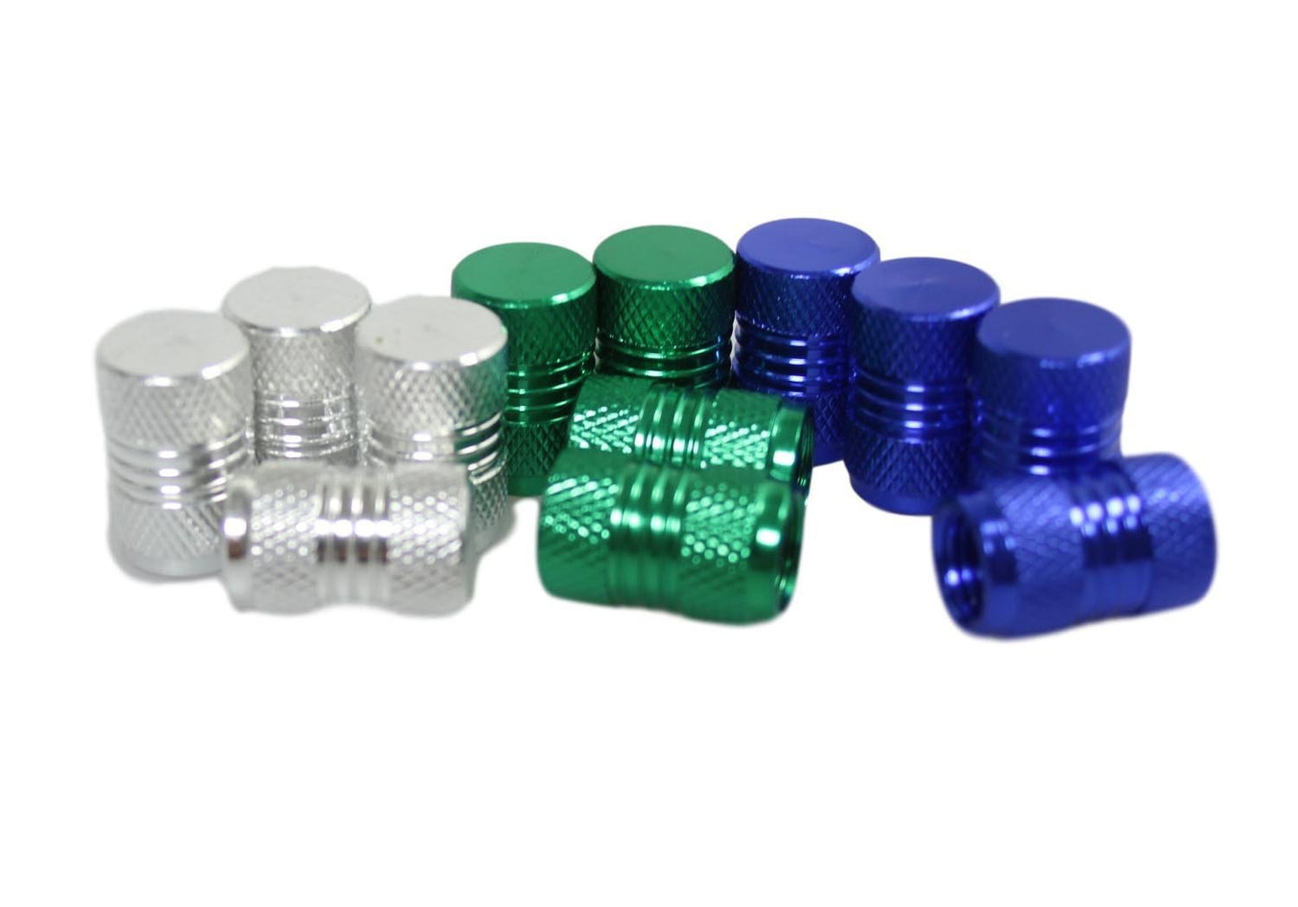 Bike Bicycle Metal Screw On Gas Caps Suitable For All Bikes 3 Assorted Colours 4 Pack 1847 (Large Letter Rate)