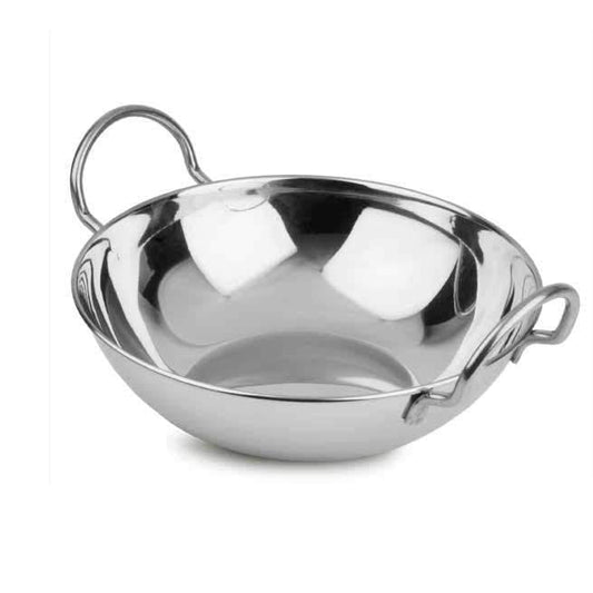 Stainless Steel Indian Curry Food Serving Dish with Handle  18cm 2073/6373  (Parcel Rate)