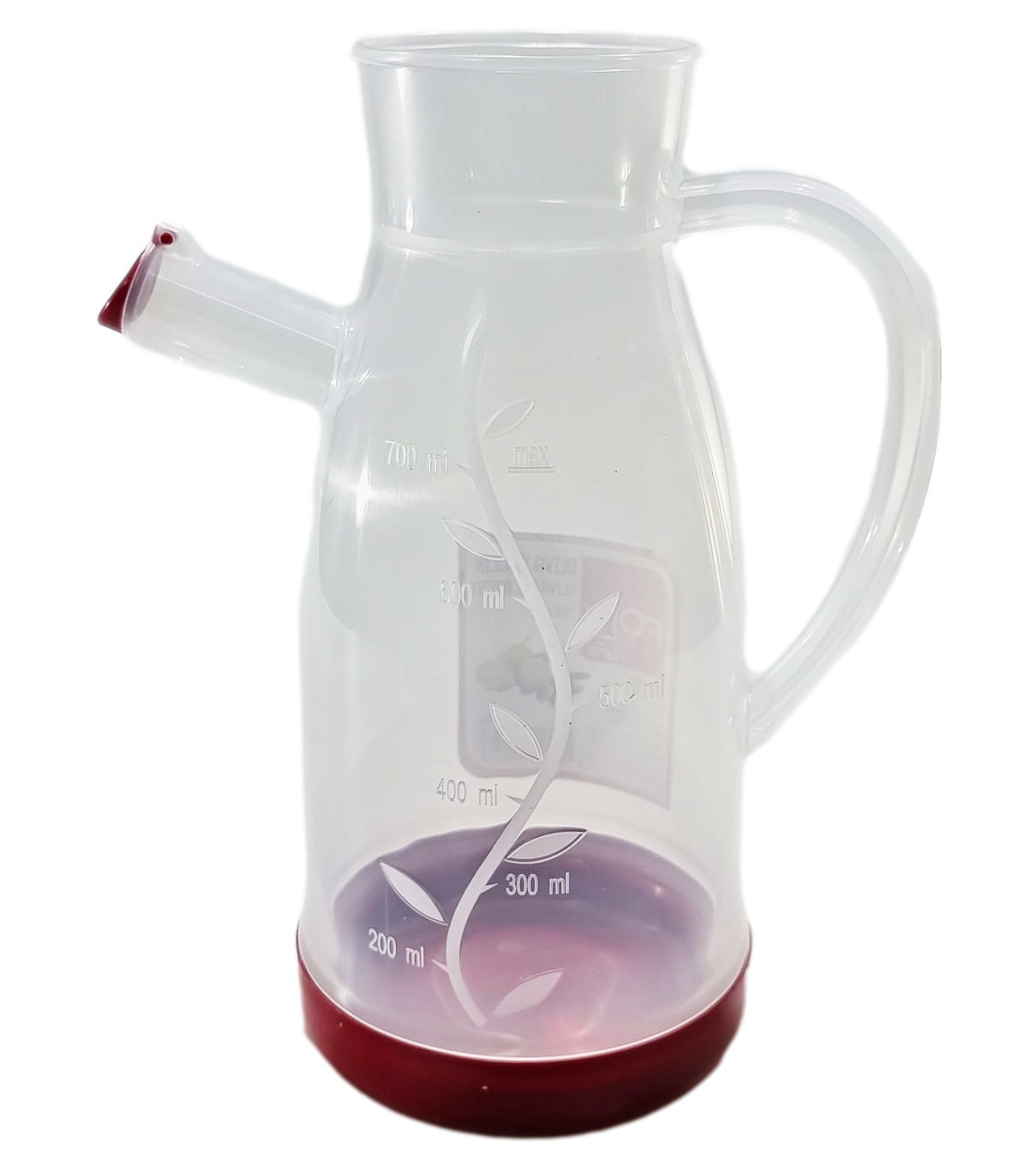 Foly Life Plastic Olive Oil Bottle with Measurements 700ml Assorted Colours BNM0193 (Parcel Rate)