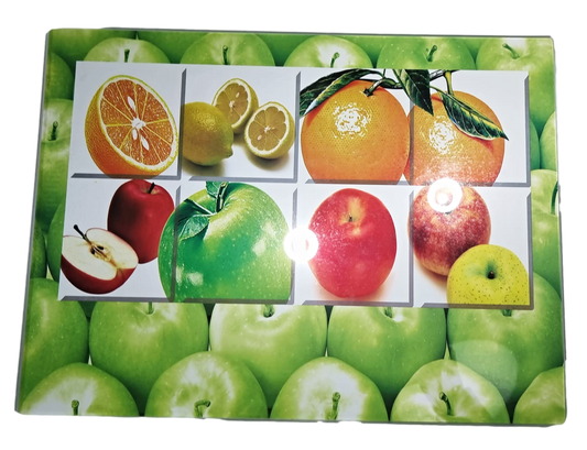 Glass Chopping Board Protects Worktops Heat Resistant Odour Stain Proof 30 x 40cm 2111 (Parcel Rate)