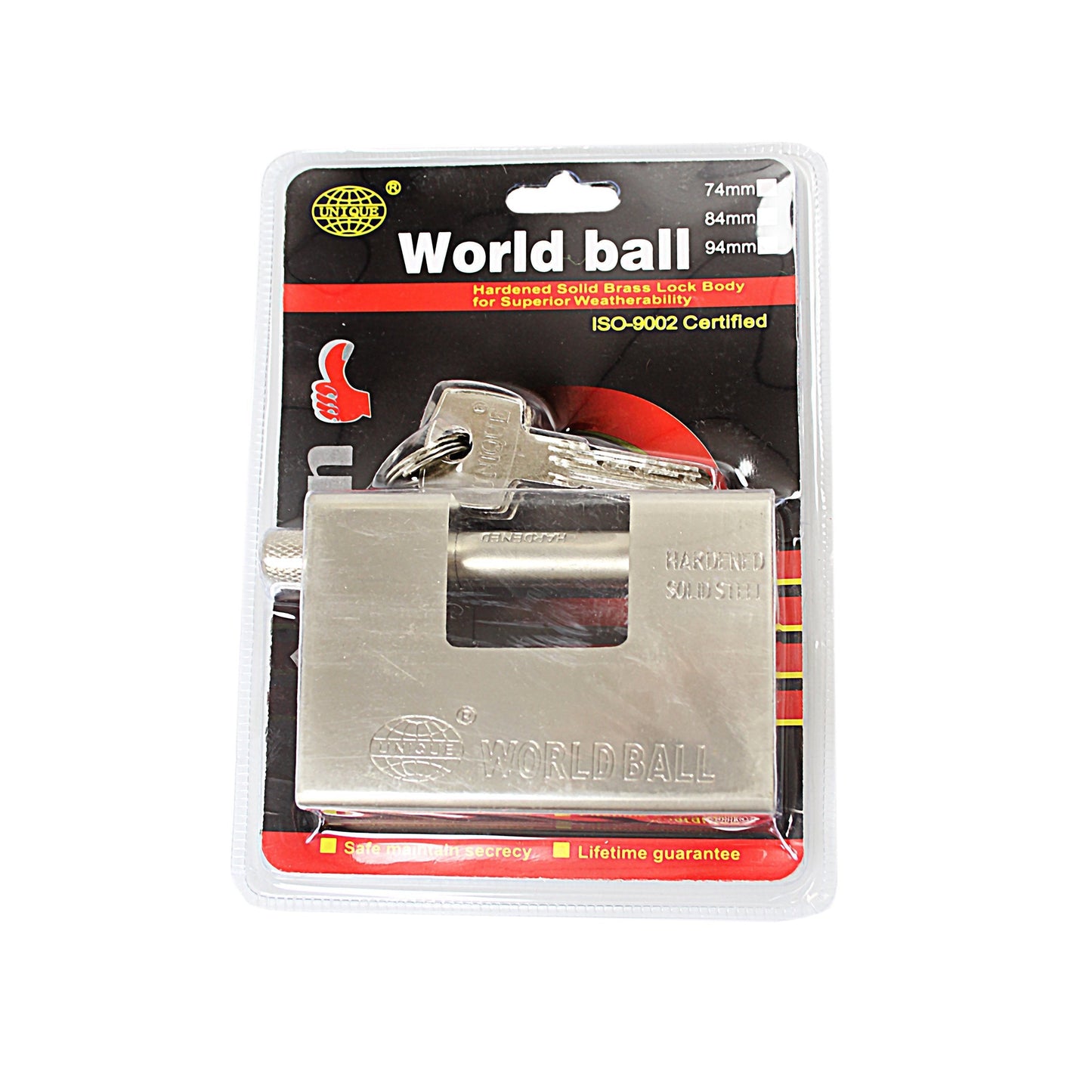 Security DIY World Ball Lock With Keys Included 94mm 0253 (Parcel Rate)