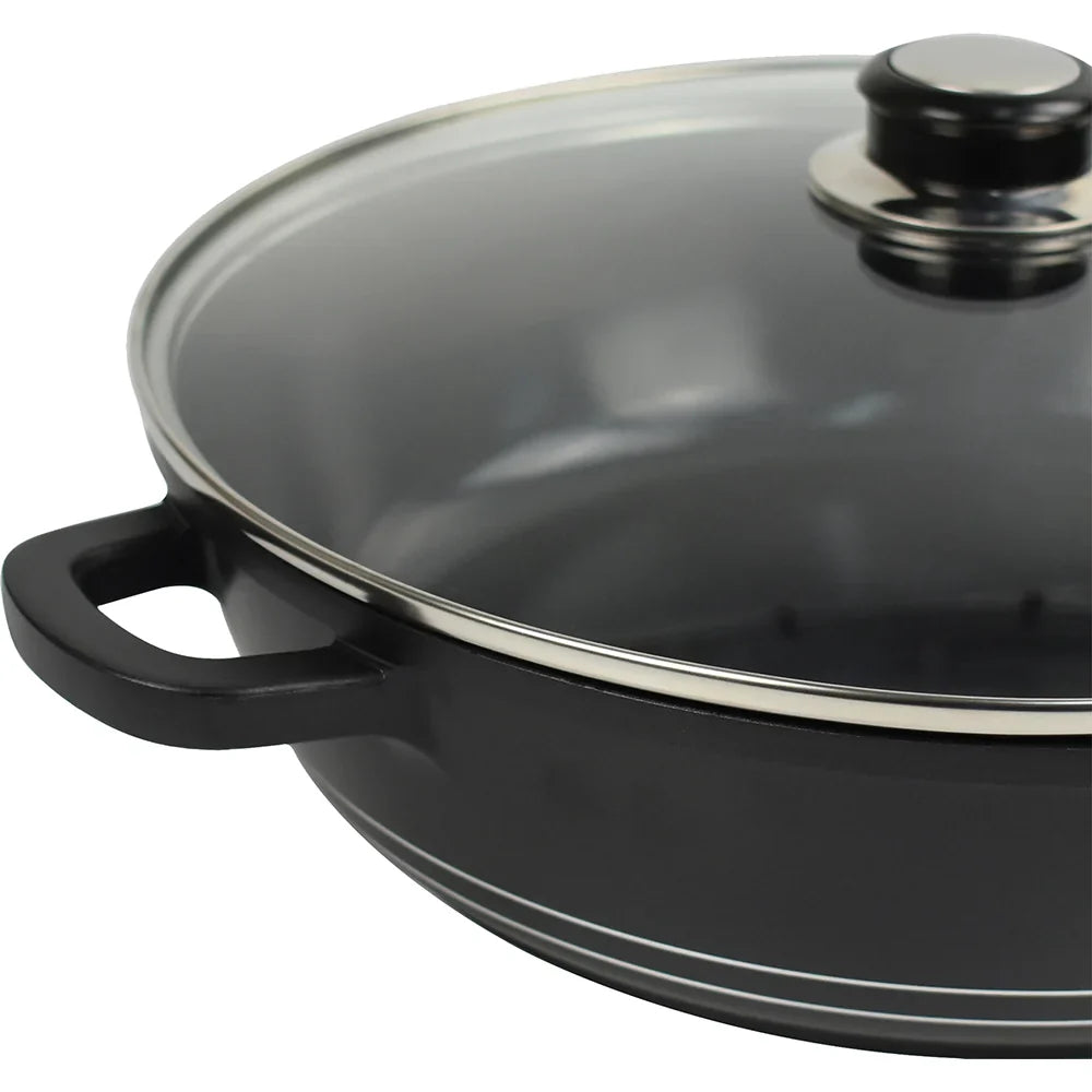 Non Stick Diecast Shallow Casserole Pot 28cm ST81856 (Parcel Rate)