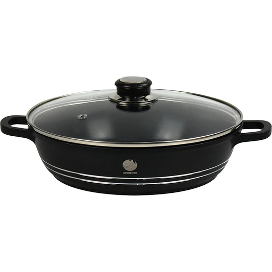 Non Stick Diecast Shallow Casserole Pot 28cm ST81856 (Parcel Rate)